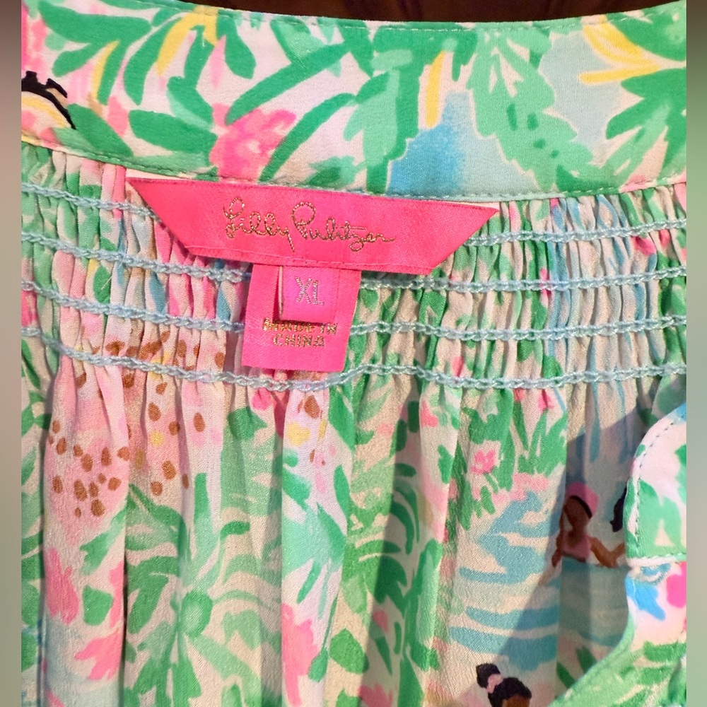 Lilly Pulitzer Silk Elsa beautiful bright colors 
Like New worn once XL - Picture 2 of 8